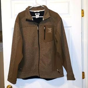 NRA XL Brown Dakota Ridge Performance Zip Up Soft Shell Jacket